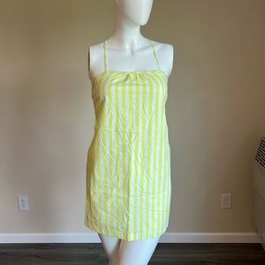 Women's Yellow & White Stripe Mini Shift Dress A New Day.